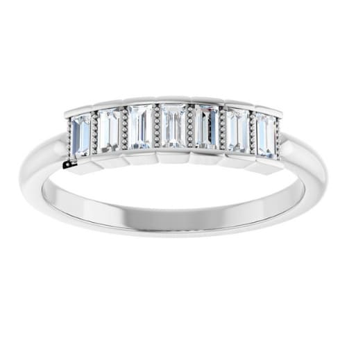 Doanna Lab Grown Bezel 7 Stone Diamond Ring