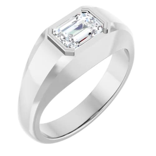 Dawana Natural Diamond Bezel Classic Solitaire Engagement Ring