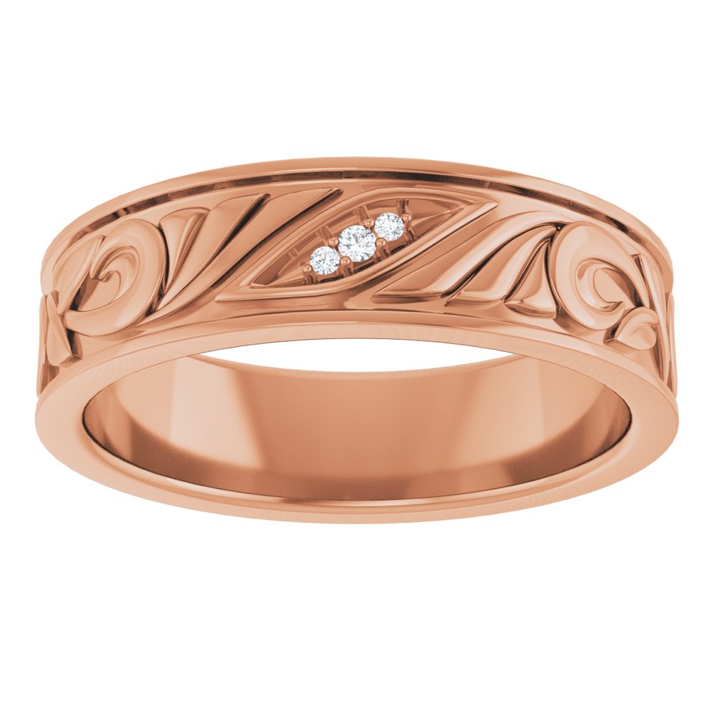 Dulcie Lab Grown Rose Gold 4 Prong 3 Stone Diamond Ring