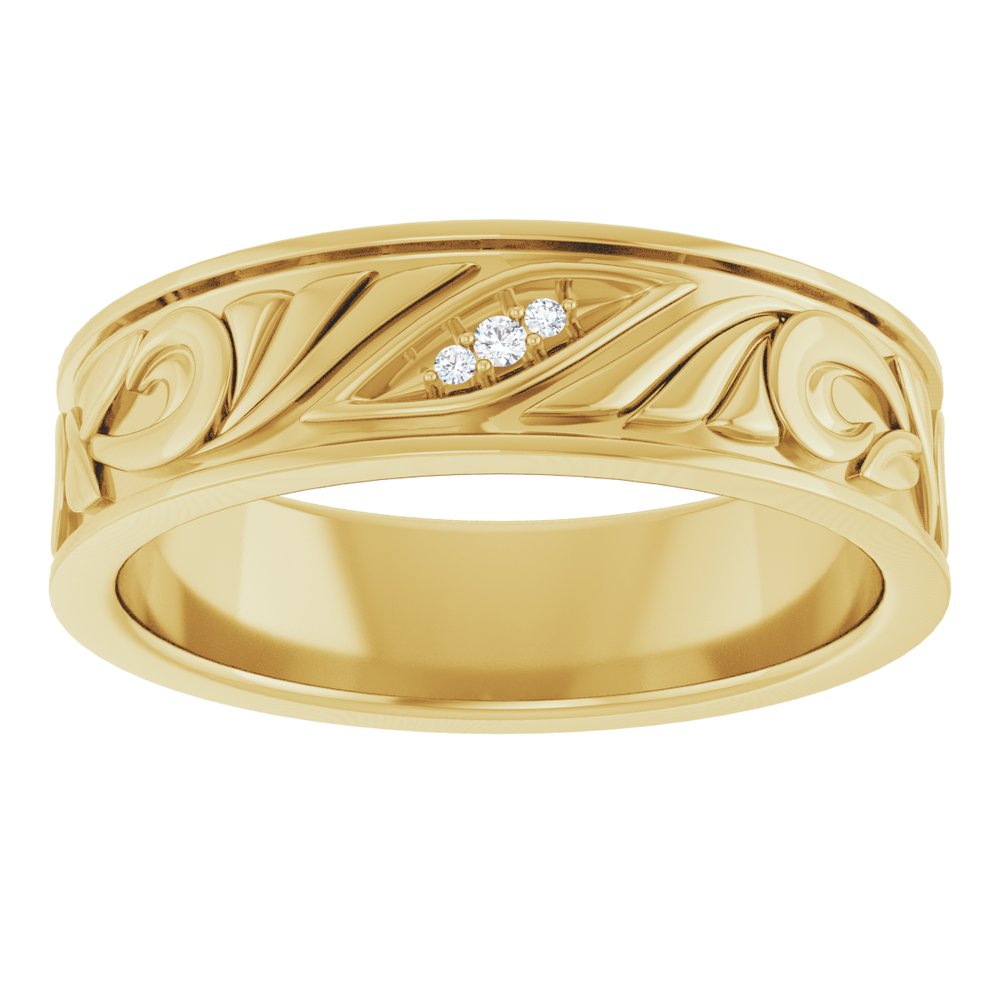 Dulcie Lab Grown Yellow Gold 4 Prong 3 Stone Diamond Ring