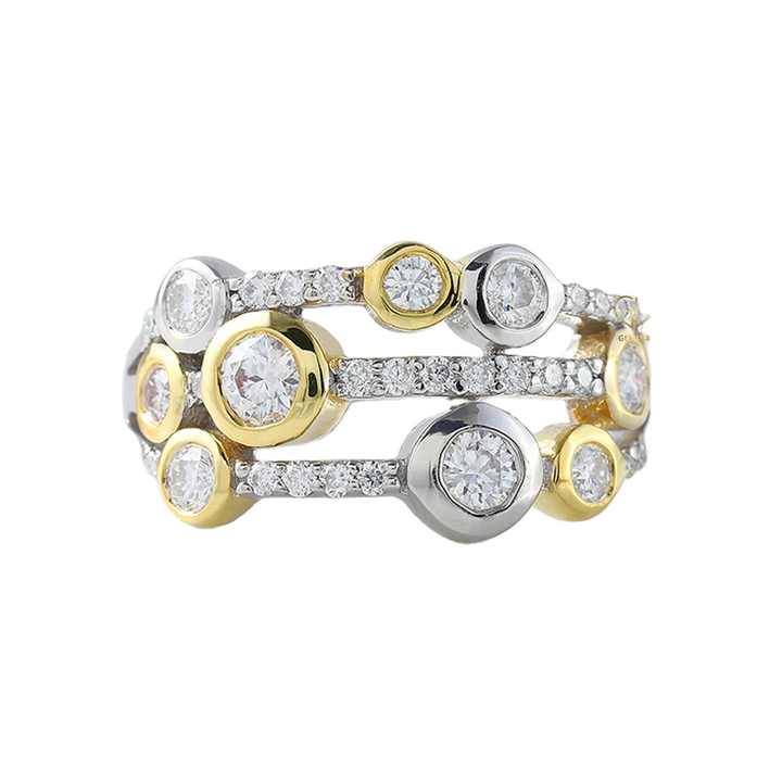 Pecola Lab Grown Bezel Set Statement Diamond Ring