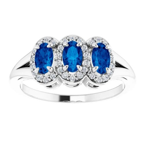 Amberlin 0.52 Carat Blue Sapphire 4 Prong 