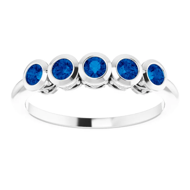 Ashling Blue Sapphire Silver Bezel 