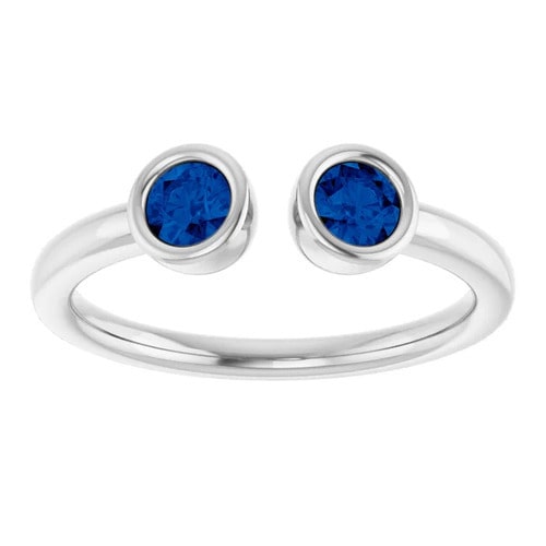 Madaline 0.48 Carat Blue Sapphire Bezel 