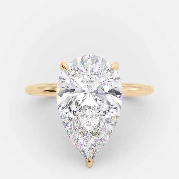 Angelina Lab Grown Halo Engagement Diamond Ring