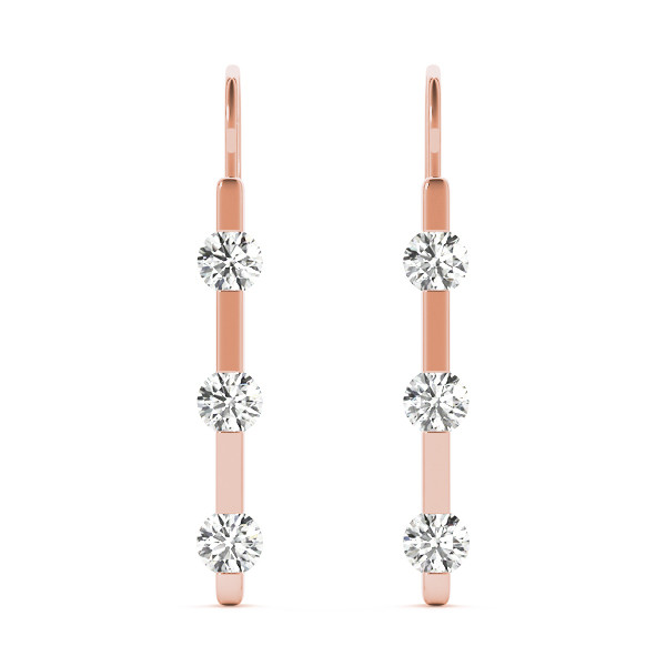 Hannah Lab Grown Rose Gold Cluster Diamond Earrings