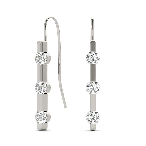 Hannah Lab Grown Silver Cluster Diamond Earrings