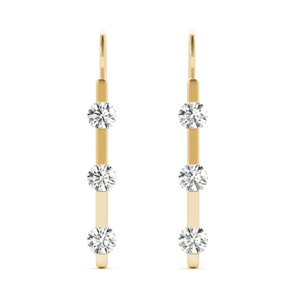Hannah Lab Grown Yellow Gold Cluster Diamond Earrings
