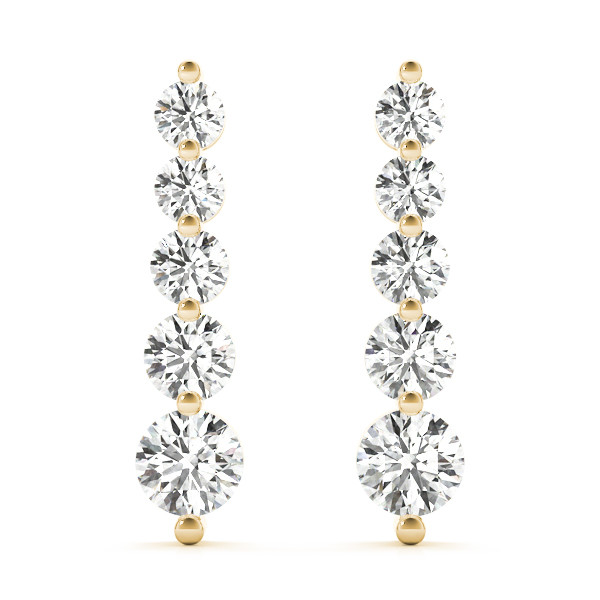 Thelma Lab Grown Yellow Gold Cluster Diamond Earrings