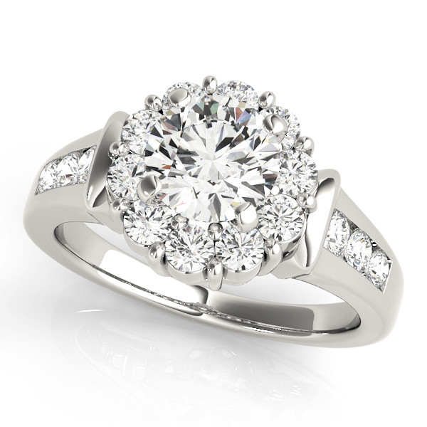 James Natural Halo Engagement Diamond Ring