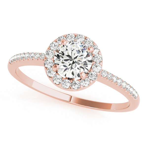 Legaci Natural Rose Gold Halo Diamond Ring