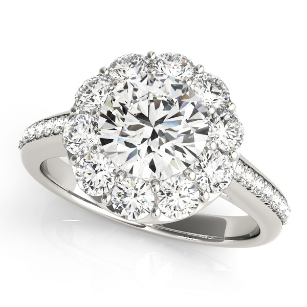 Kaloni Natural Halo Engagement Diamond Ring