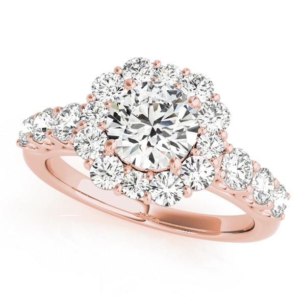 Jehilyn Natural Rose Gold Halo Diamond Ring