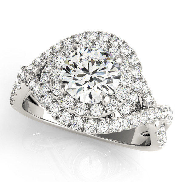 Leonora Natural Halo Diamond Ring
