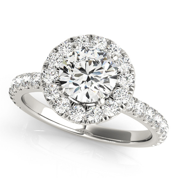 Khaleesi Natural Diamond Halo Engagement Ring