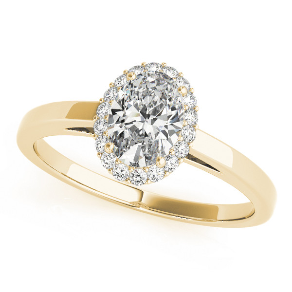 Kairi Natural Yellow Gold Halo Diamond Ring