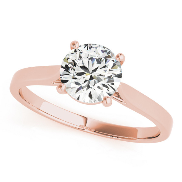 Maci Lab Grown Rose Gold 4 Prong Solitaire Diamond Ring