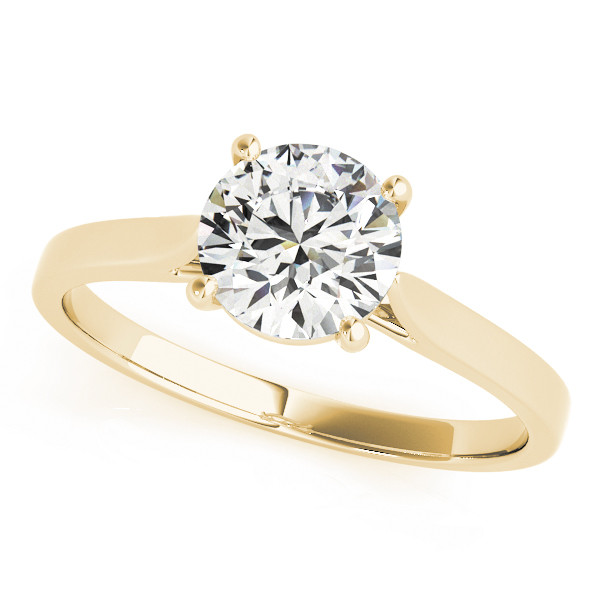 Maci Lab Grown Yellow Gold 4 Prong Solitaire Diamond Ring