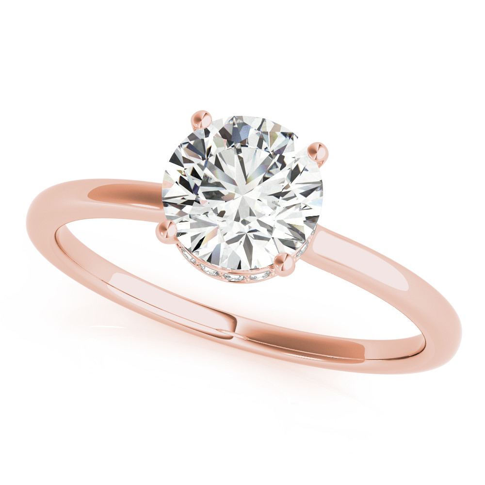Yaretzi Natural Rose Gold Halo Diamond Ring