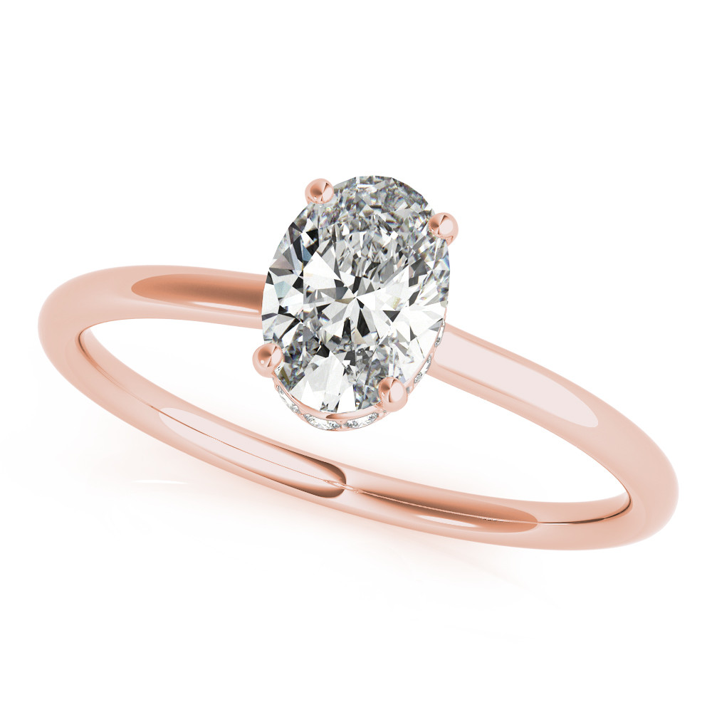 Laney Natural Rose Gold Halo Diamond Ring