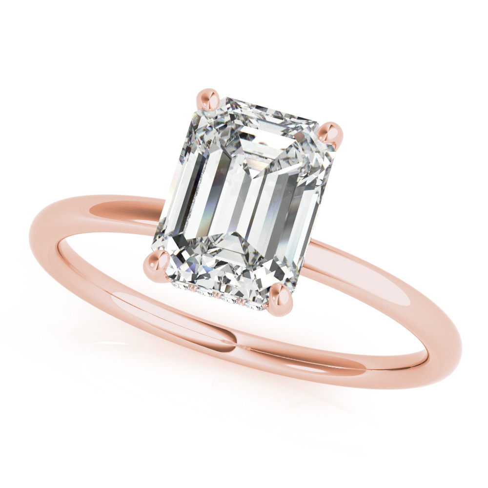 Kaitlyn Natural Rose Gold Halo Diamond Ring