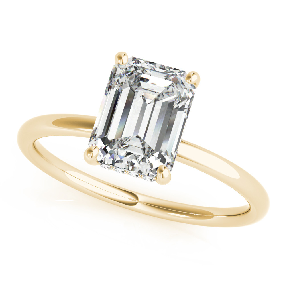 Kaitlyn Natural Yellow Gold Halo Diamond Ring