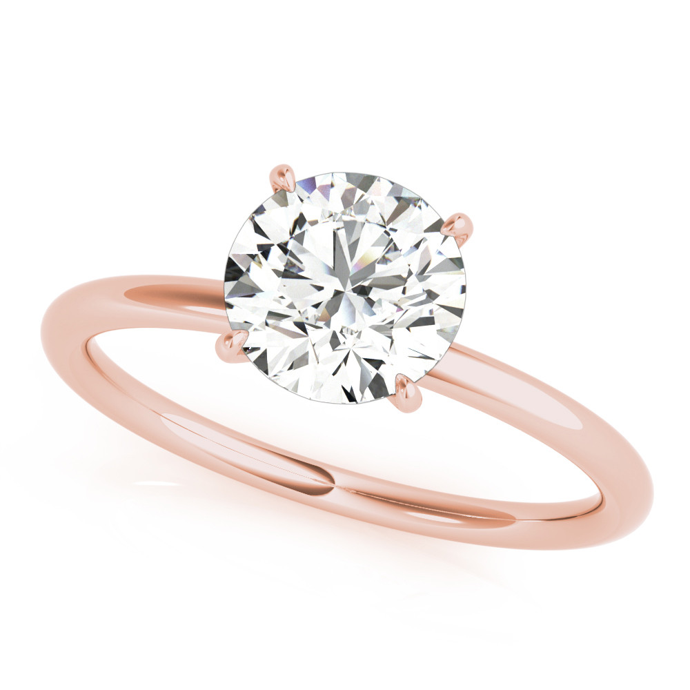 Lina Natural Rose Gold Halo Diamond Ring