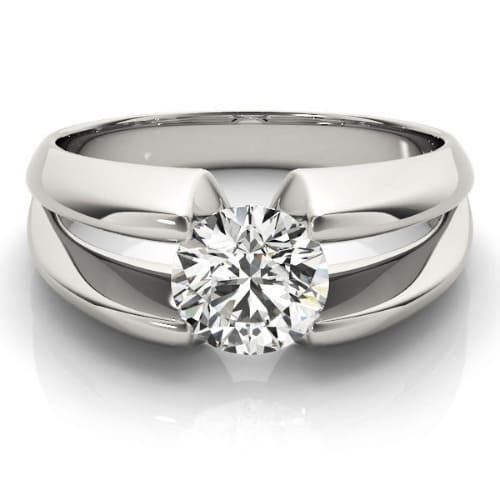Megan Lab Grown Tension Classic Solitaire Engagement Diamond Ring