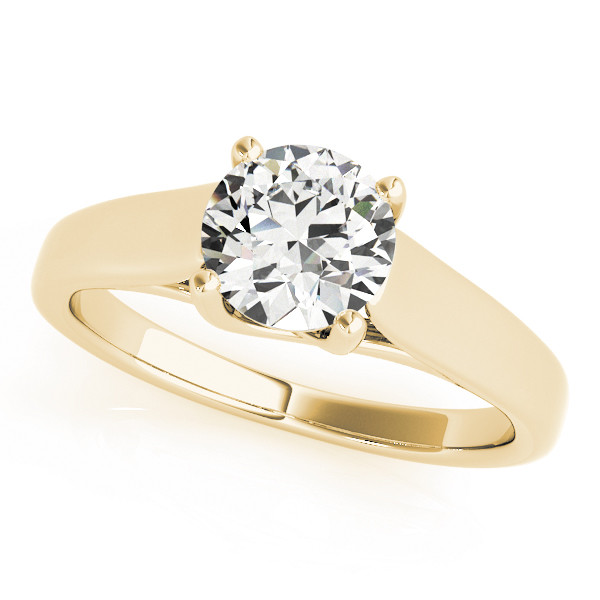 Marianna Lab Grown Yellow Gold 4 Prong Solitaire Diamond Ring