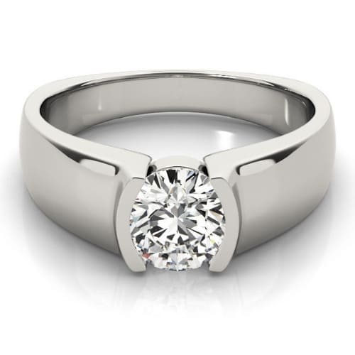 Maisy Lab Grown Half Bezel Solitaire Diamond Ring