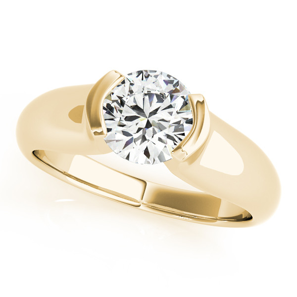 Meilani Lab Grown Yellow Gold Solitaire Diamond Ring