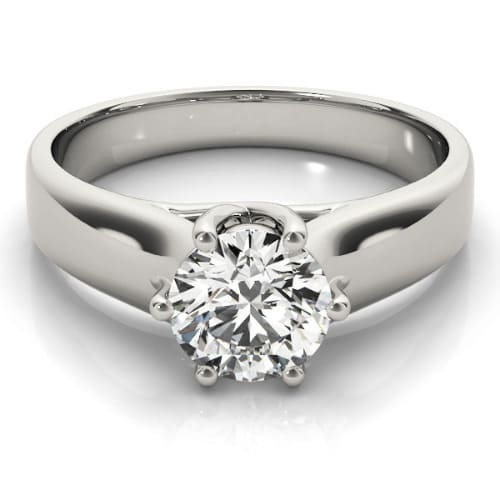 Madalynn Natural 6 Prong Solitaire Diamond Ring