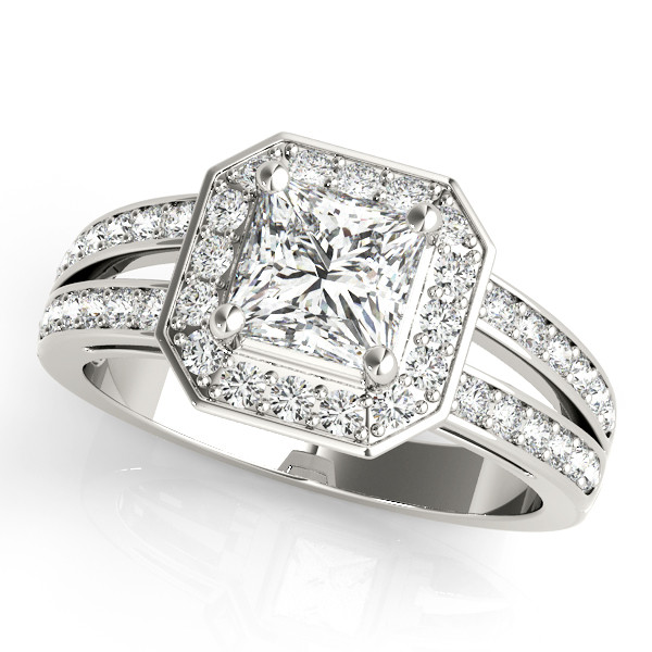 Leilah Natural Halo Diamond Ring