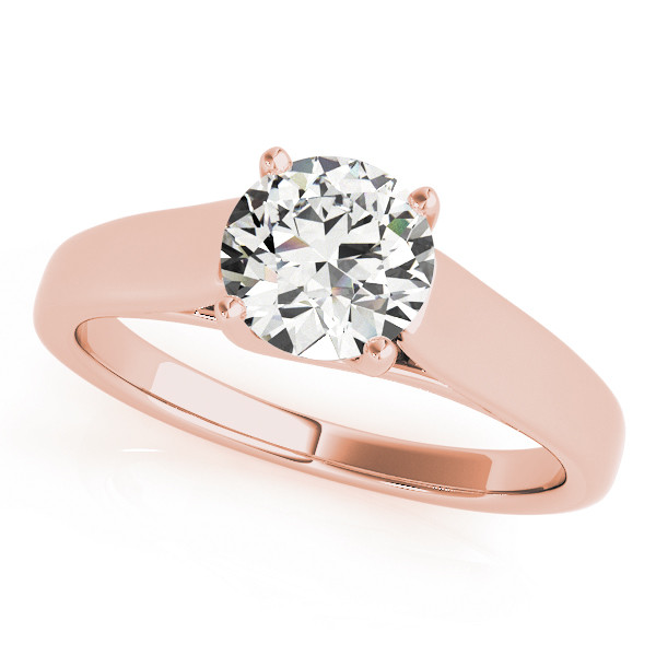 Merrit Natural Rose Gold 4 Prong Solitaire Diamond Ring