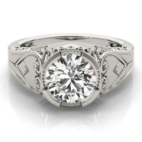 Maple Lab Grown Half Bezel Solitaire Diamond Ring