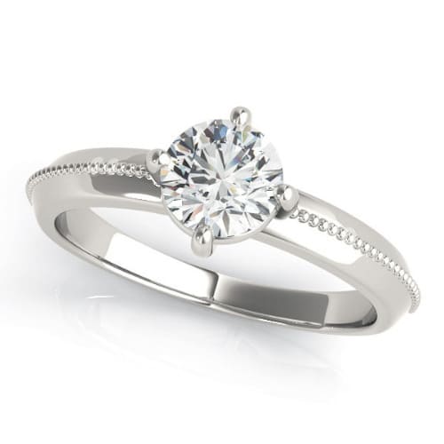 Milly  Natural 4 Prong Solitaire Diamond Ring