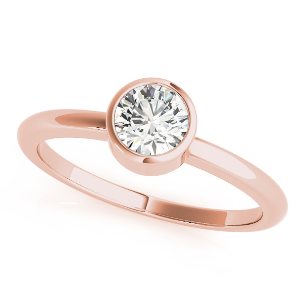 Macey Lab Grown Rose Gold Bezel Solitaire Diamond Ring