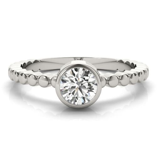 Malina Lab Grown Bezel Solitaire Diamond Ring