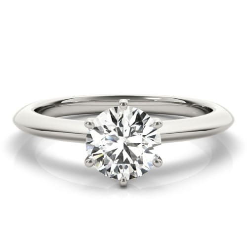Maryann Natural 6 Prong Solitaire Diamond Ring