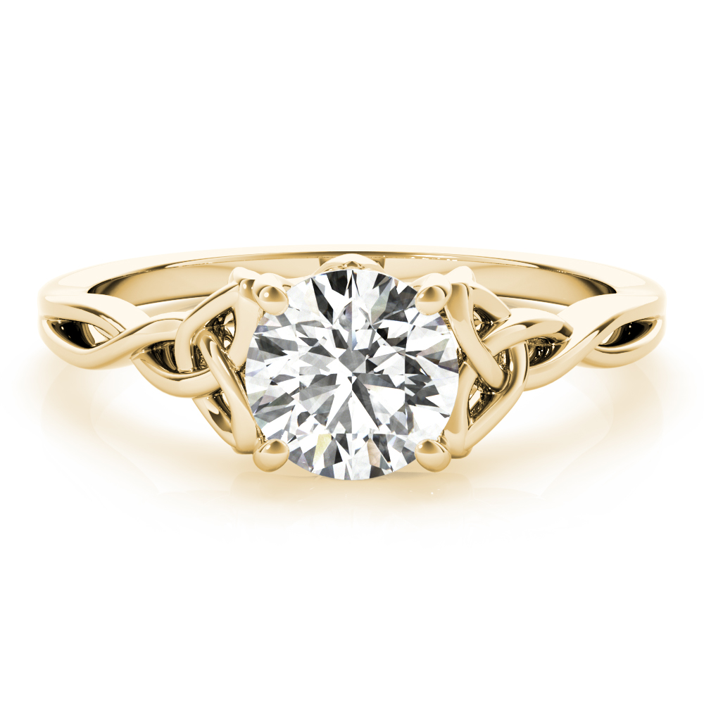 Maelee Lab Grown Diamond Yellow Gold 4 Prong  Engagement Ring