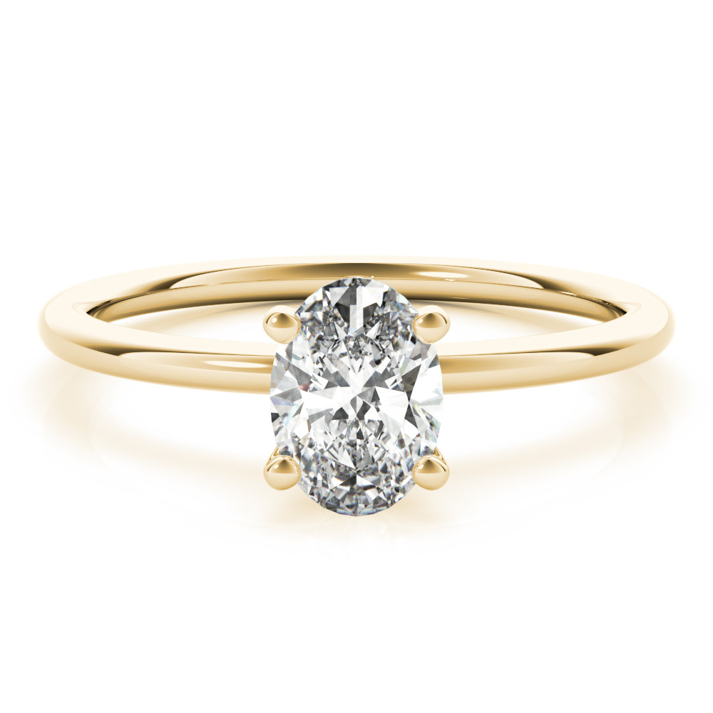Nalyssa Lab Grown Diamond Yellow Gold 4 Prong Classic Solitaire Engagement Ring