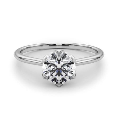 Minnie Lab Grown V Prong Solitaire Diamond Ring