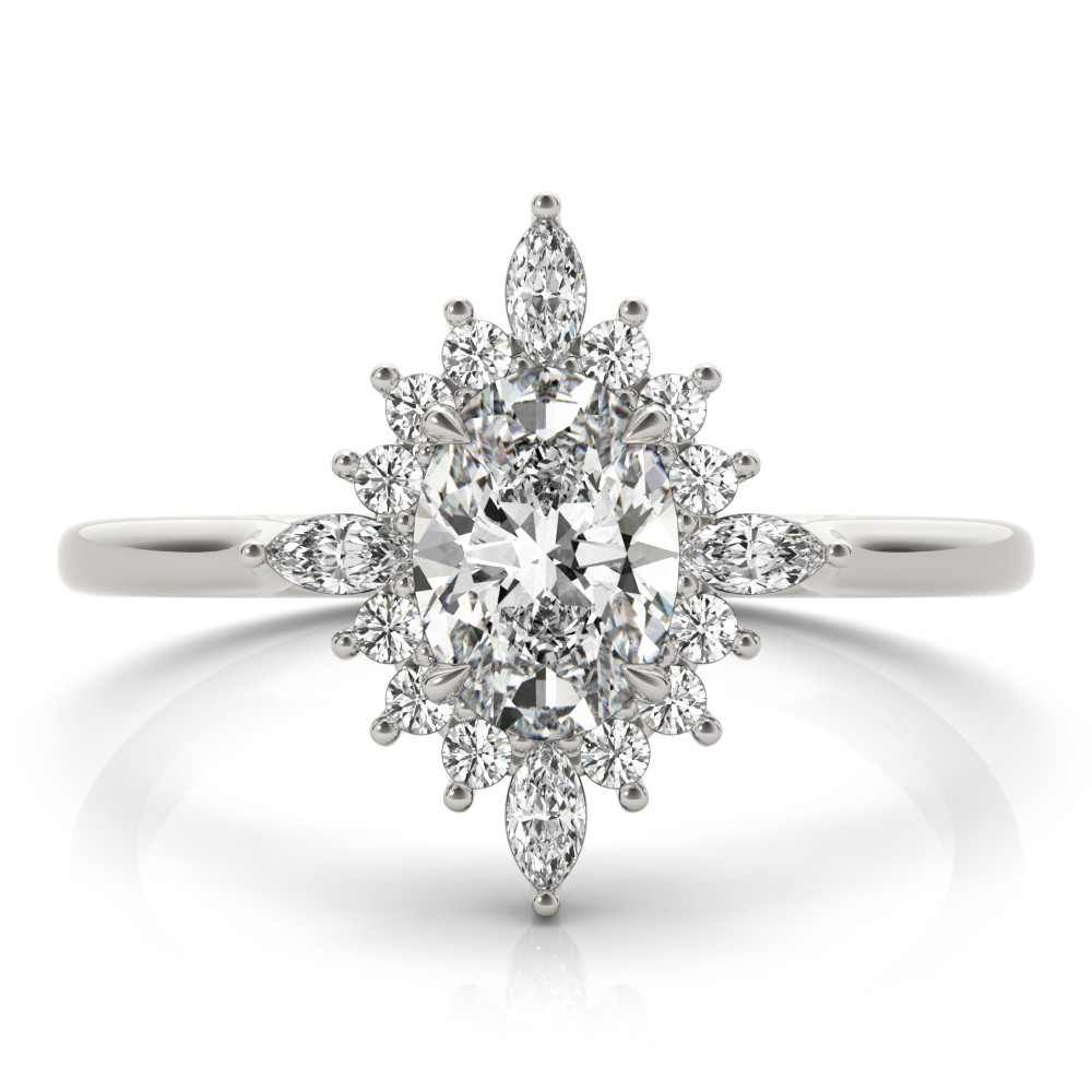 Lizbeth Natural Halo Diamond Ring