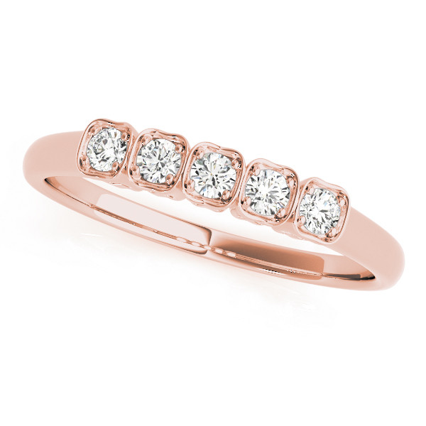 Abril Lab Grown Rose Gold Prong 5 Stone Diamond Ring