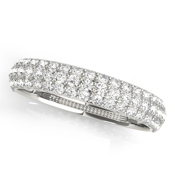Fanta Lab Grown Silver Pave-Set  Diamond Ring