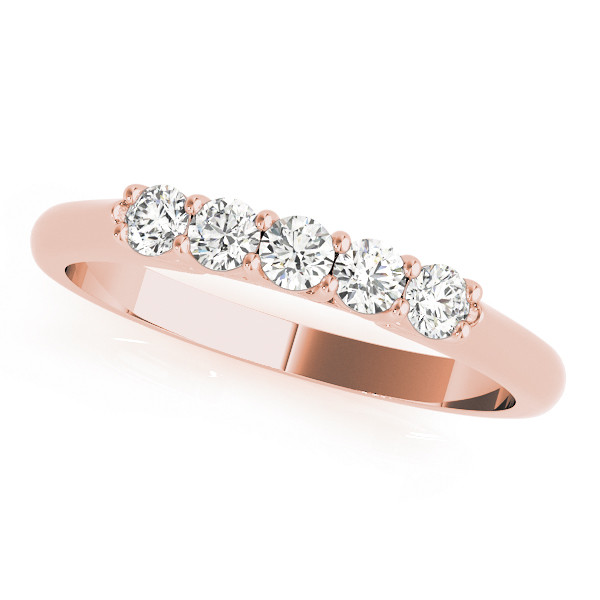Akira Lab Grown Rose Gold Prong 5 Stone Diamond Ring