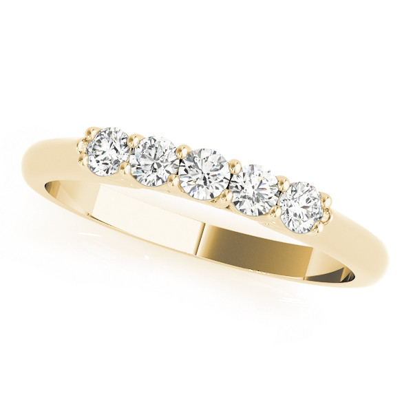 Akira Lab Grown Yellow Gold Prong 5 Stone Diamond Ring