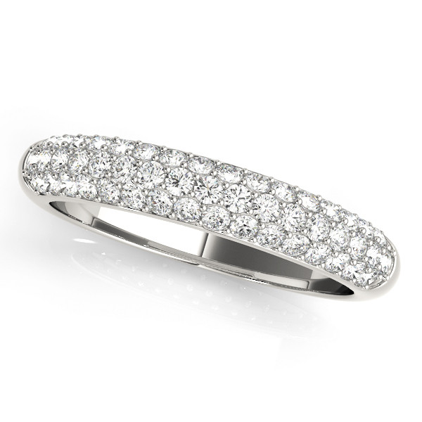 Jalisa Lab Grown Silver Pave-Set  Diamond Ring
