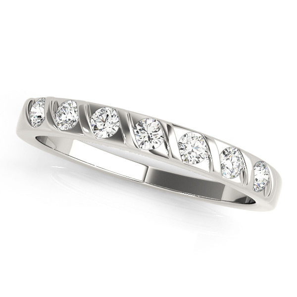 Lab Grown Bar-Set 7 Stone Diamond Ring
