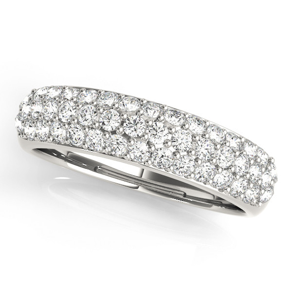Gurnaaz Lab Grown Silver Pave-Set  Diamond Ring